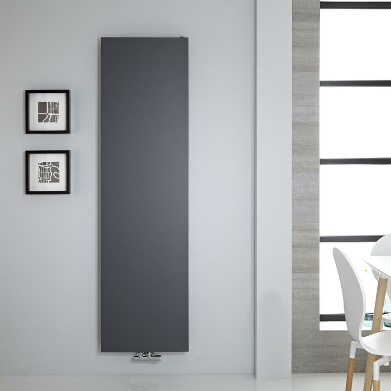 

Hudson Reed - Rubi Radiador de Diseño Moderno - Radiador con Acabado Antracita - Diseño de Placa Radiante - 1800 x 500 mm - 1123W - Calefacción de