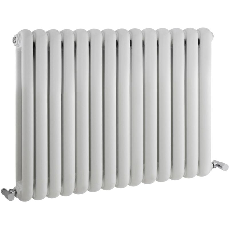 Hudson Reed - Salvia Double Designer Horizontal Radiator 635mm h 853mm w - White