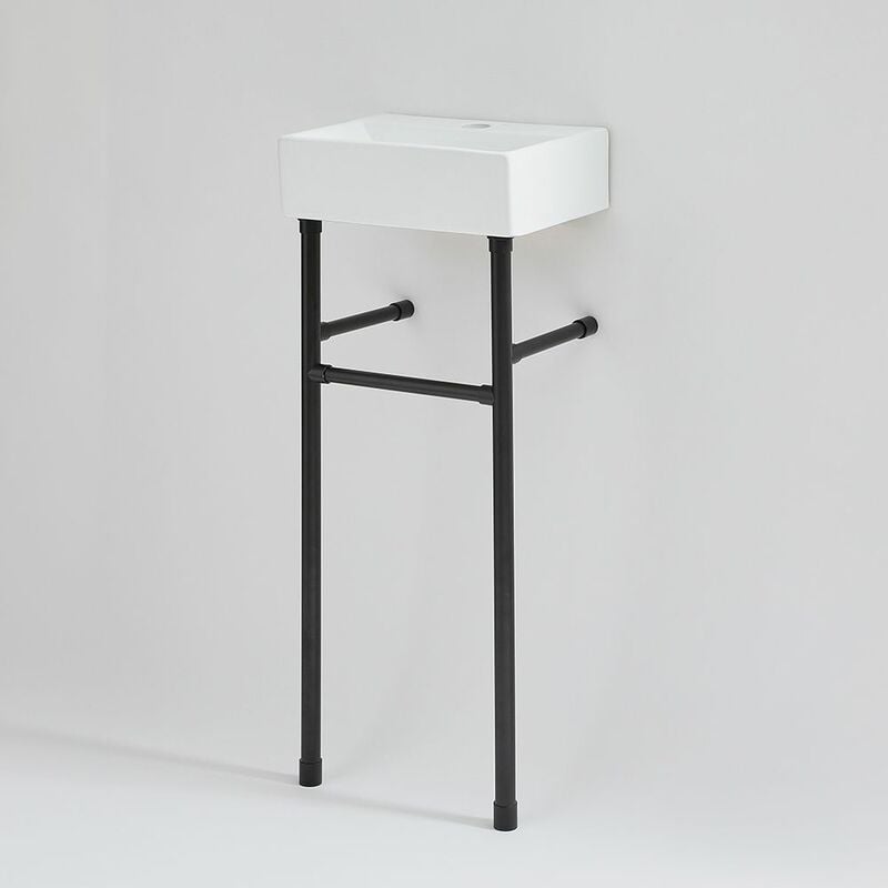 Hudson Reed Sandford - Lavabo sur Pieds avec 1 Trou - 36cm x 25cm - Noir