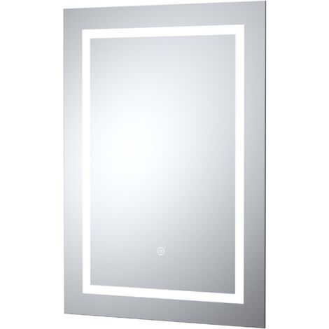 Hudson Reed Sculptor LED Touch Sensor Rectangular Bathroom Mirror 700mm H x 500mm W