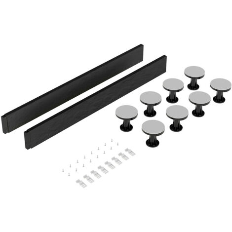 Hudson Reed Shower Tray Leg Set - Square and Rectangular Trays up to 1000mm - Slate Grey