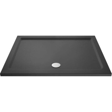 Hudson Reed Slate Grey 1700mm x 700mm Rectangular Shower Tray with Centre Edge Waste - TR71061