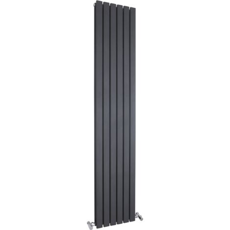 Hudson Reed Sloane Double Designer Vertical Radiator 1800mm H x 354mm W - Anthracite