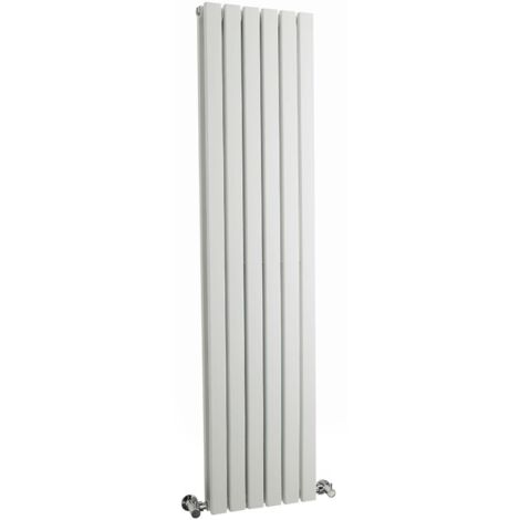 Hudson Reed Sloane Double Designer Vertical Radiator 1800mm H x 354mm W - Satin White