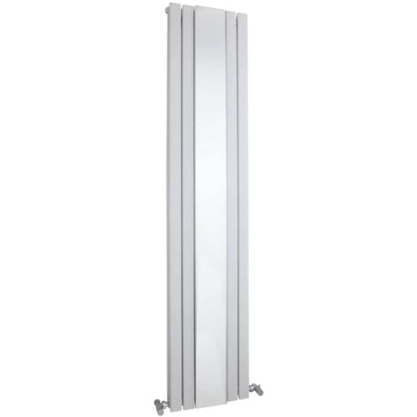 Hudson Reed Sloane Double Designer Vertical Radiator Mirror 1800mm H x 381mm W - Satin White