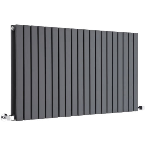Hudson Reed Sloane – Radiateur Design Horizontal – Anthracite – 63,5 x 118cm Double Rang