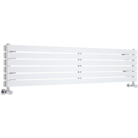 Hudson Reed Sloane – Radiateur Design Horizontal – Blanc – 35.4 x 178cm Double Rang