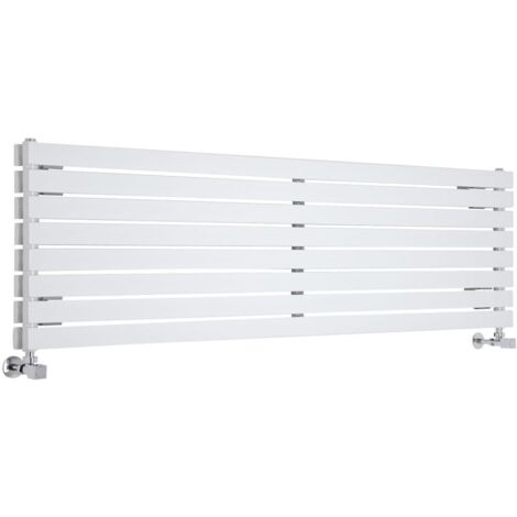 Hudson Reed Sloane – Radiateur Design Horizontal – Blanc – 47.2 x 178cm Double Rang