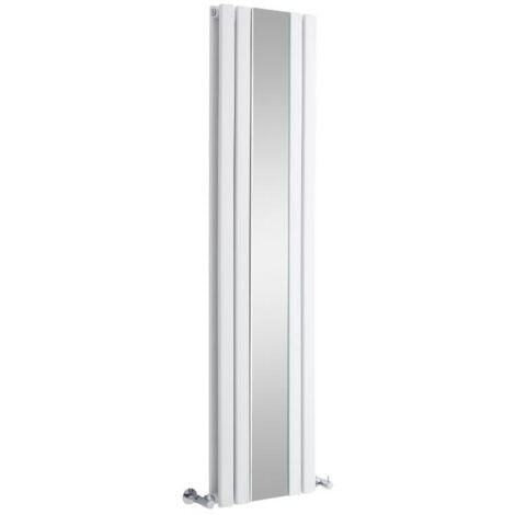 Hudson Reed Sloane - Radiatore di Design con Specchio Verticale 1600mm x 385mm Bianco