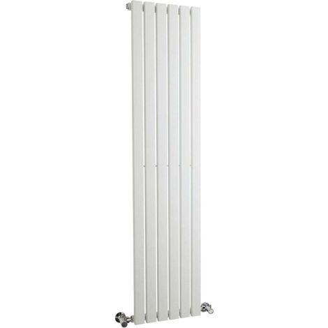 Hudson Reed Sloane Single Designer Vertical Radiator 1500mm H x 354mm W - Satin White