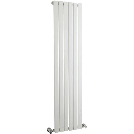 Hudson Reed Sloane Single Designer Vertical Radiator 1800mm H x 354mm W - Satin White