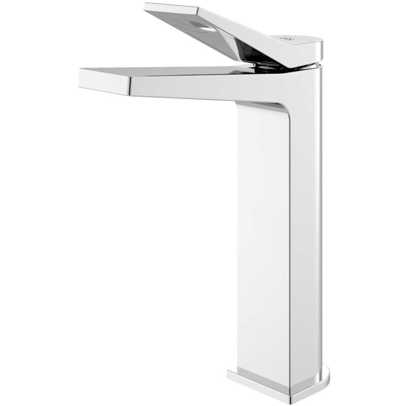 Soar Tall Mono Basin Mixer Tap with Waste - Chrome - Hudson Reed