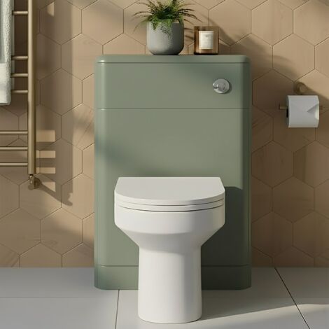 Hudson Reed Solar Back to Wall WC Unit 550mm Wide - Fern Green