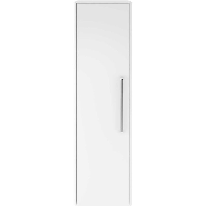 Solar Wall Hung Tall Storage Unit 350mm Wide - Pure White - Hudson Reed