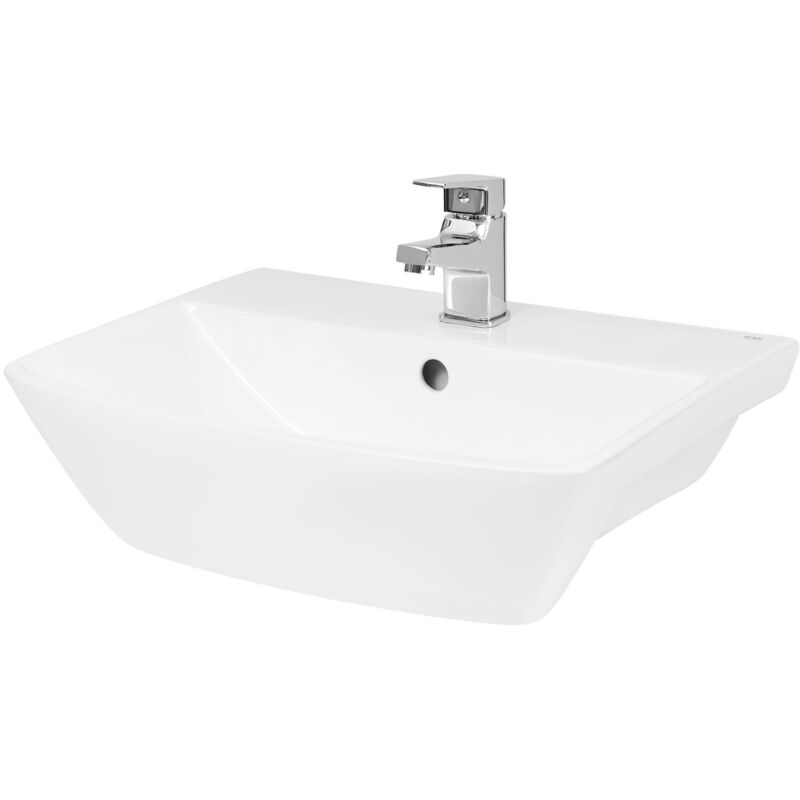 Lynx Semi Recessed Basin 500mm Wide - 1 Tap Hole - Hudson Reed