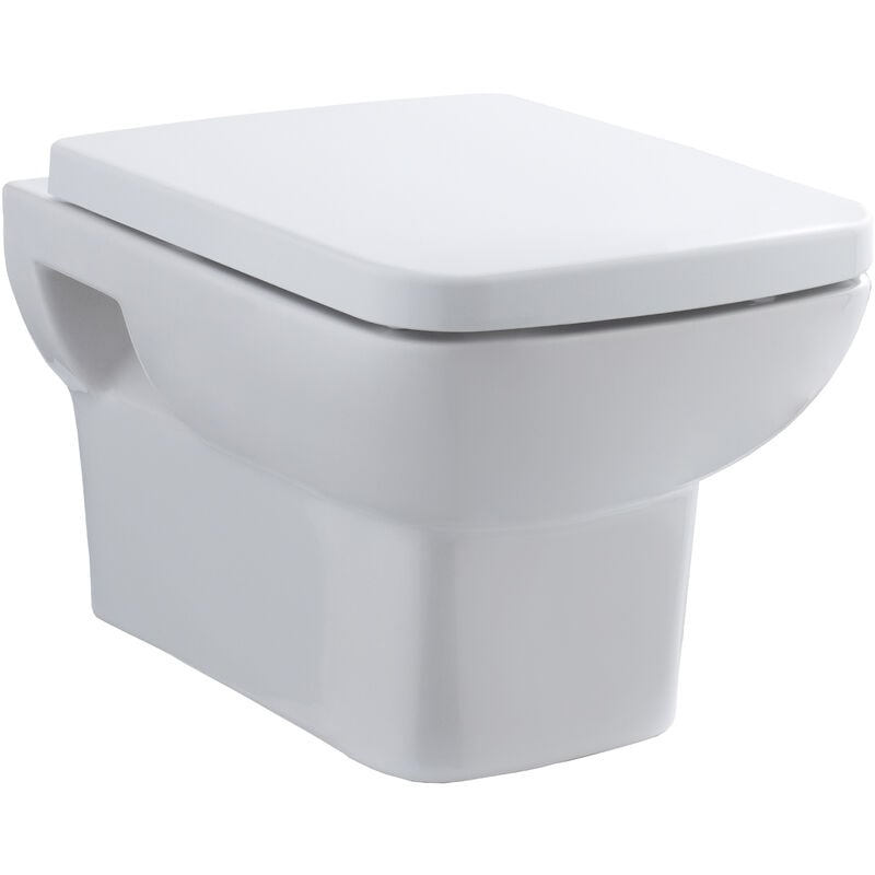 Hudson Reed Arlo Wall Hung Toilet 525mm Projection - Soft Close Seat