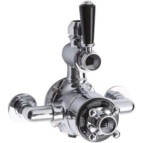 Hudson Reed Topaz Black Twin Exposed Shower Valve