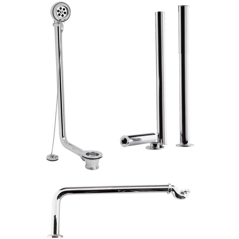 Traditional Chrome Roll Top Bath Pack - EA368 - Nuie