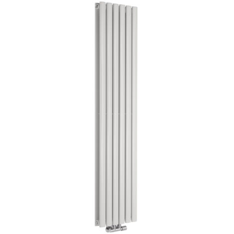 Hudson Reed Vitality Caldae – Radiateur Design Vertical – Raccordement Central – Blanc – 160 x 35.4cm Double Rang