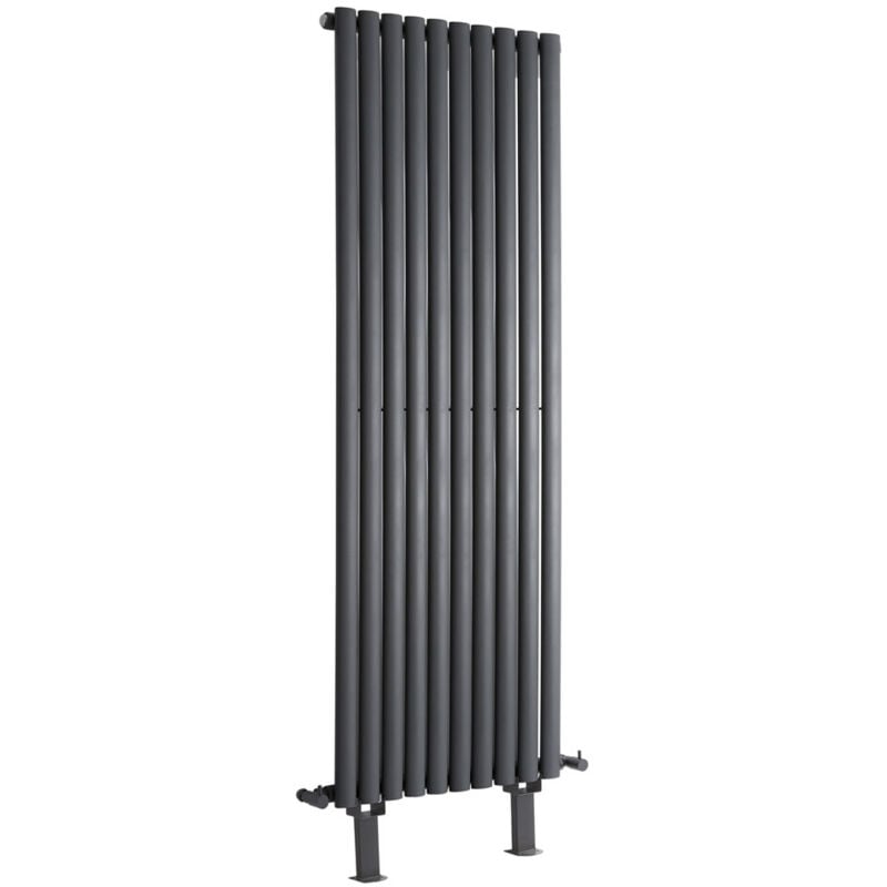 Hudson Reed - Vitality - Radiateur Vertical sur Pieds Moderne Anthracite - 160cm x 59cm