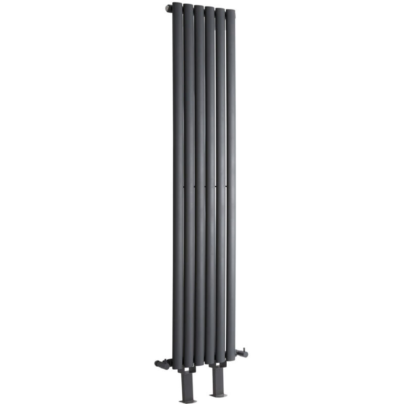 Hudson Reed - Vitality - Radiateur Vertical sur Pieds Moderne Anthracite - 160cm x 35.4cm