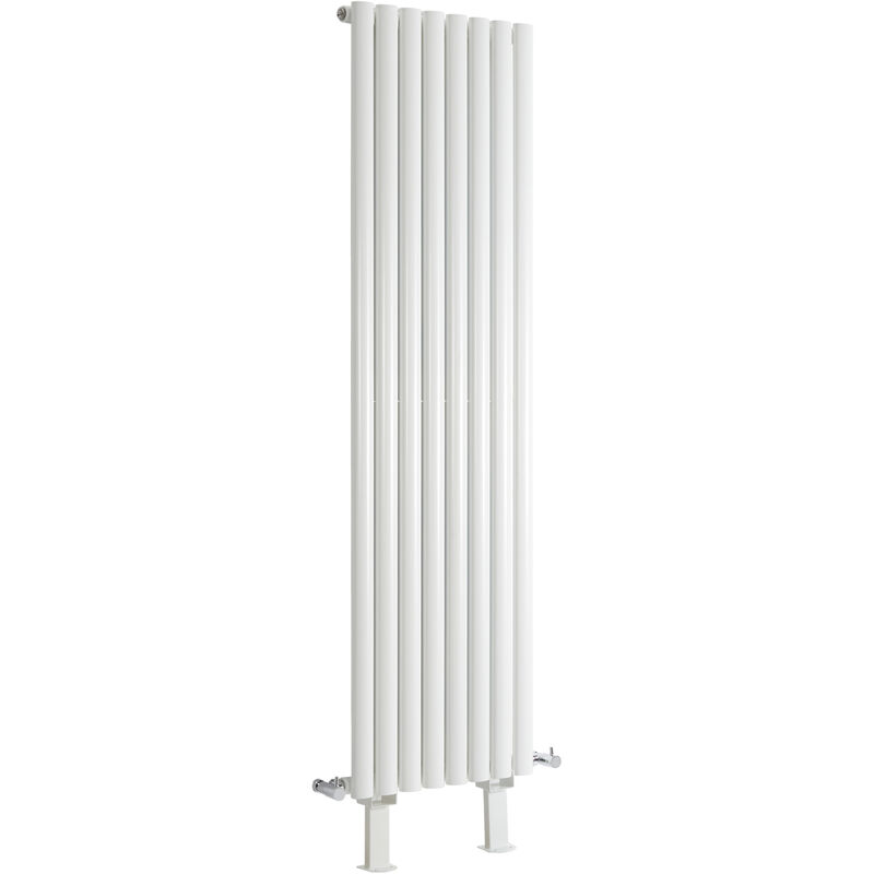 Hudson Reed - Vitality - Radiateur Vertical sur Pieds Moderne Blanc - 160cm x 47.2cm