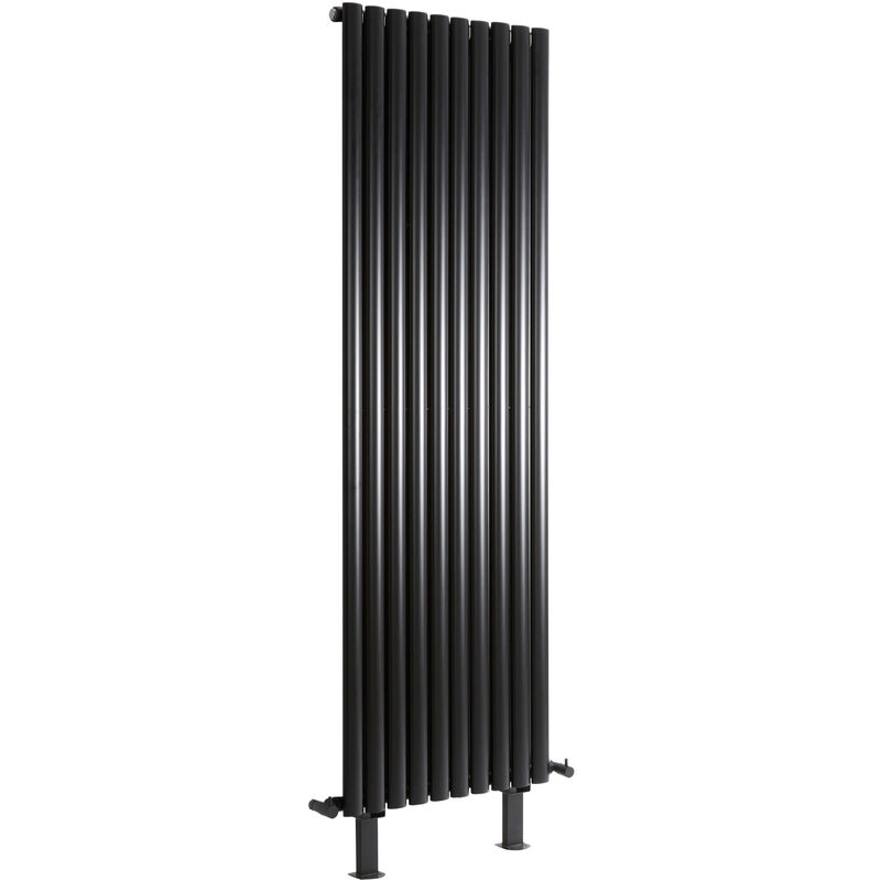 Hudson Reed - Vitality - Radiateur Vertical sur Pieds Moderne Noir - 160cm x 59cm