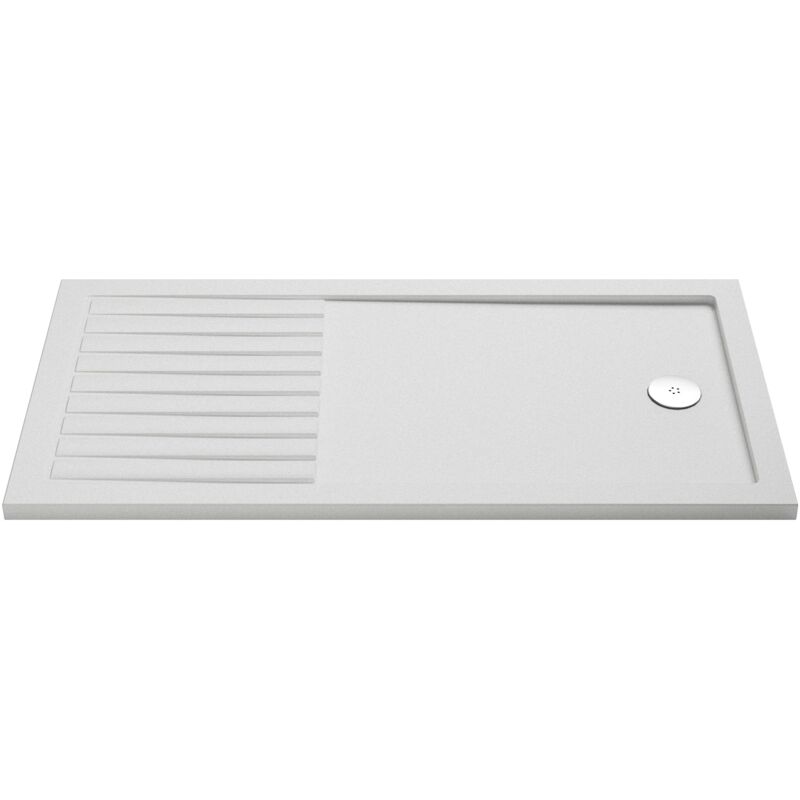 Slip Resistant Walk In Rectangular Shower Tray 1400mm x 800mm - White - Hudson Reed