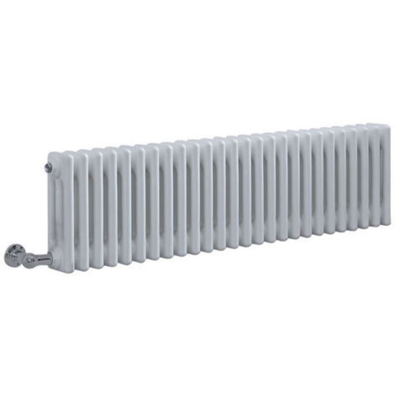 Windsor - Radiateur Électrique Style Fonte Rétro Horizontal Triple Rang - Blanc - 30 cm x 119 cm - Hudson Reed