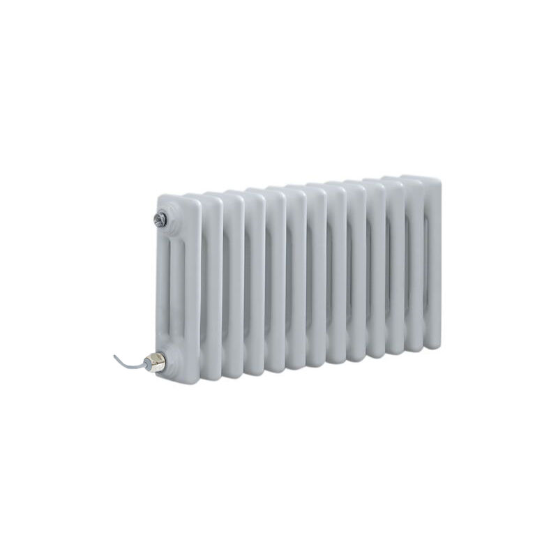 Windsor - Radiateur Électrique Style Fonte Rétro Horizontal Triple Rang avec Écran Tactile - Blanc - 30 cm x 60.5 cm - Hudson Reed