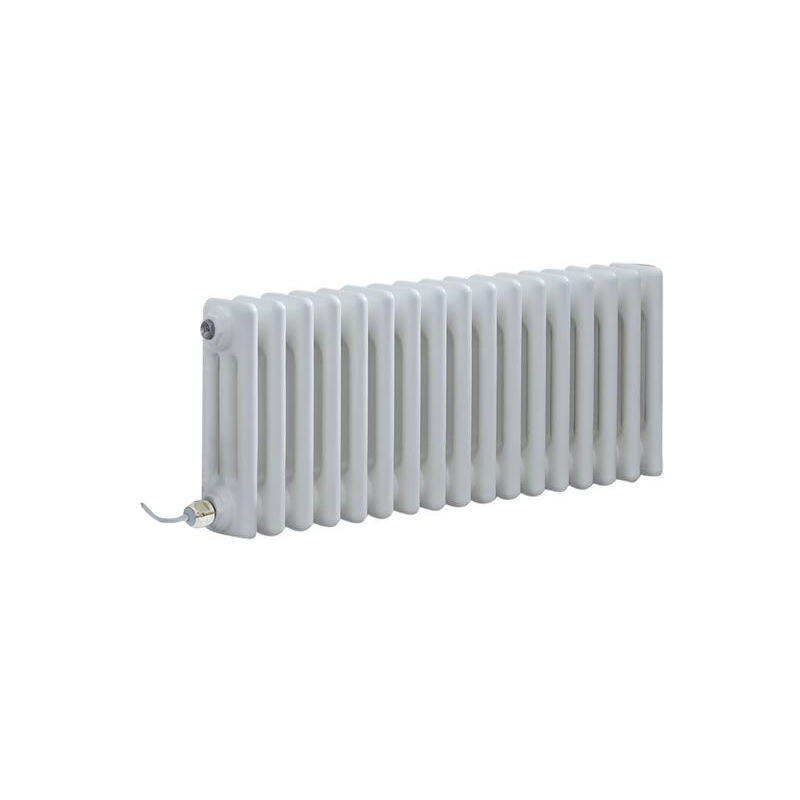 Windsor - Radiateur Électrique Style Fonte Rétro Horizontal Triple Rang avec Écran Tactile - Blanc - 30 cm x 78.5 cm - Hudson Reed