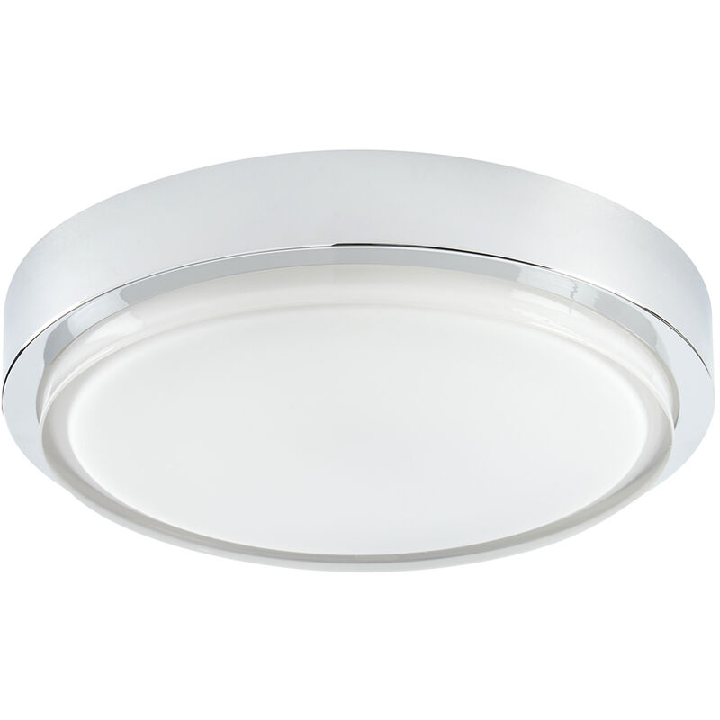 

Zell Plafón de Techo LED 18W Redondo Cromado para Baño – IP44 Impermeable – Blanco Cálido (3000K) - Hudson Reed