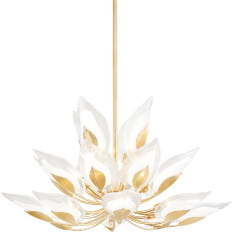 Hudson Valley Blossom Lustre à 20 lumières feuille d'or
