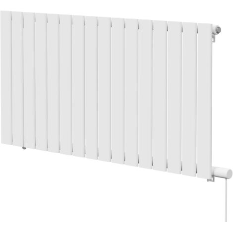 Hudson White 600mm x 1212mm Horizontal Electric Single Panel Radiator
