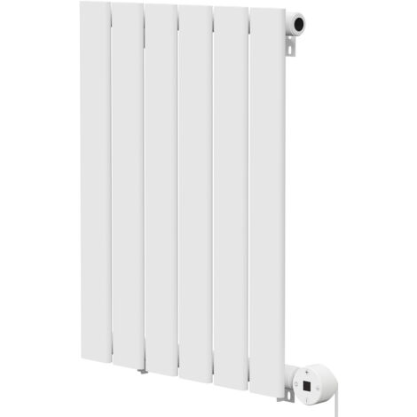 Hudson White 600mm x 452mm Horizontal Digital Thermostatic Electric Single Panel Radiator