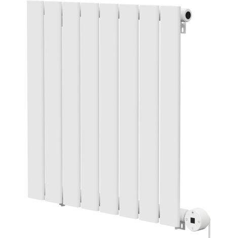 Hudson White 600mm x 604mm Horizontal Digital Thermostatic Electric Single Panel Radiator