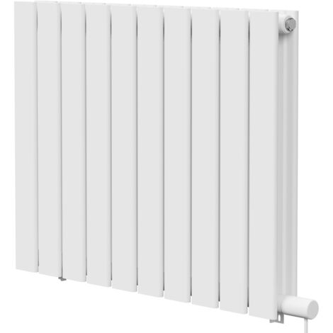 Hudson White 600mm x 756mm Horizontal Electric Double Panel Radiator