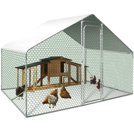 Hühnergehege 6 m² Gitterpark 3x2 M verzinkter Stahl