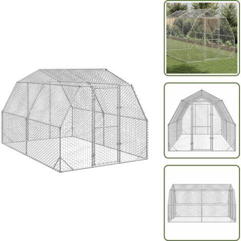 Hühnerstall 2,5x4x2,25 m Verzinkter Stahl - Hühnerstall - Hühnerställe - Freilaufgehege - Freigehege