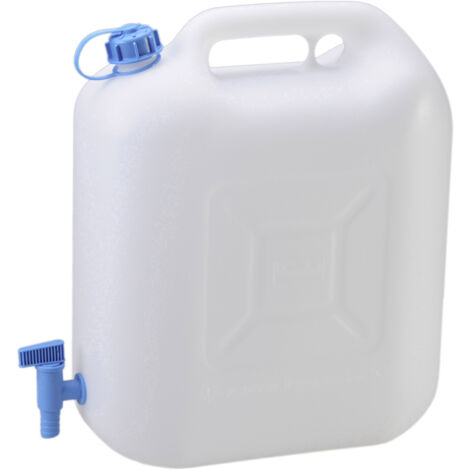 Hünersdorff Wasserkanister 22 l HD-PE natur B415xT190xH440 mm, mit Ablasshahn