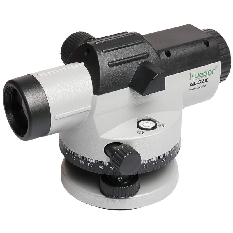 AL-32X Automatic Optical Level with Self-Leveling Magnetic Dampened Compensator Height/Distance/Angle Measuring Tool - Huepar