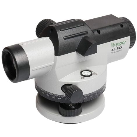 Huepar AL-32X Niveau Optique, Niveau Laser Gll avec Compensateur Auto-nivelant à Amortissement Magnétique, Grossissement 32x, Précision de Nivellement de 1,6mm/30m, Inclus Mallette de Transport