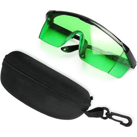 Huepar GL01G Láser verde Gafas mejoradas- Ajustable Gafas para mejorar la seguridad de protección para los ojos para Alineación de nivel láser verde