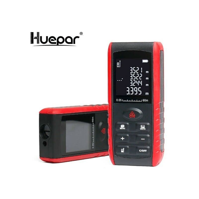 

Huepar Laser Range Finders Medidor Trena Medidor de distancia láser de mano 80 m Range Finder Diastímetro cinta métrica