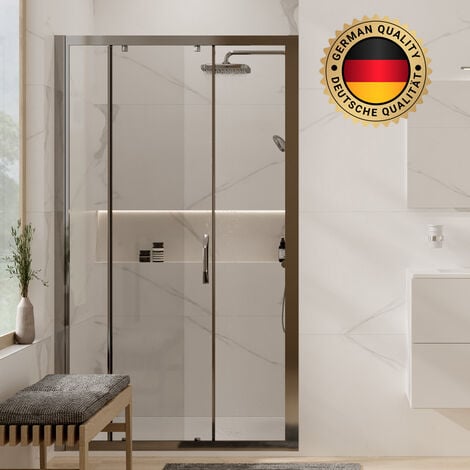 HÜPPE Pack Porte coulissante 120cm + Receveur Satalek 120x80cm, Blanc (Huppe1-12080WH)