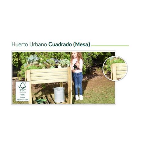Huerto Urbano de madera - Cuadrado