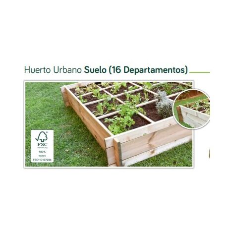 HUERTO URBANO DE MADERA  SUELO ( 16 DEPARTAMENTOS )