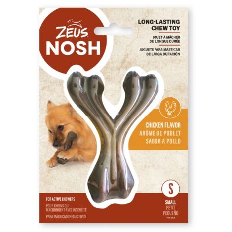 Hueso en forma de Y mordedor con aroma Zeus Nosh Strong