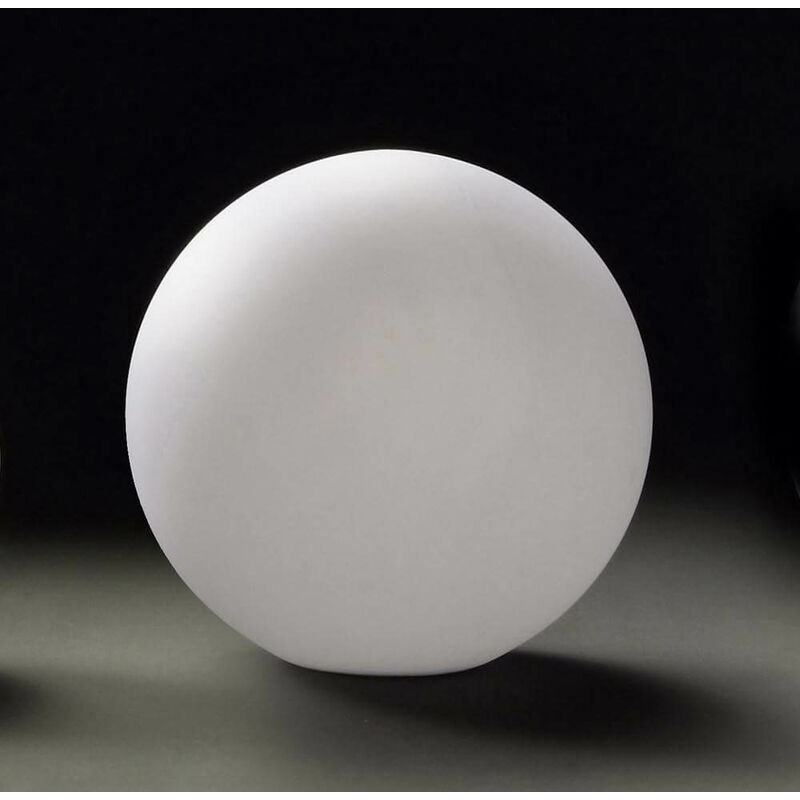 09-diyas - Huevo Ball Tischleuchte 1 Glühlampe CFL Medium In Line Schalter Innen, opalweiß
