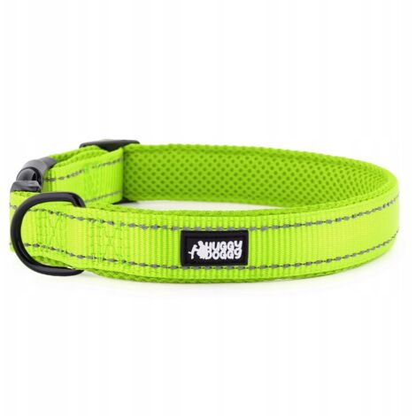 HUGGY DOGGY Hundehalsband Französische Bulldogge REFLEKTIEREND verstellbar SOLID M